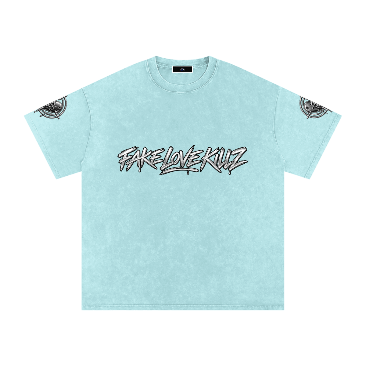 Snow Washed Oversized Cotton T-Shirt