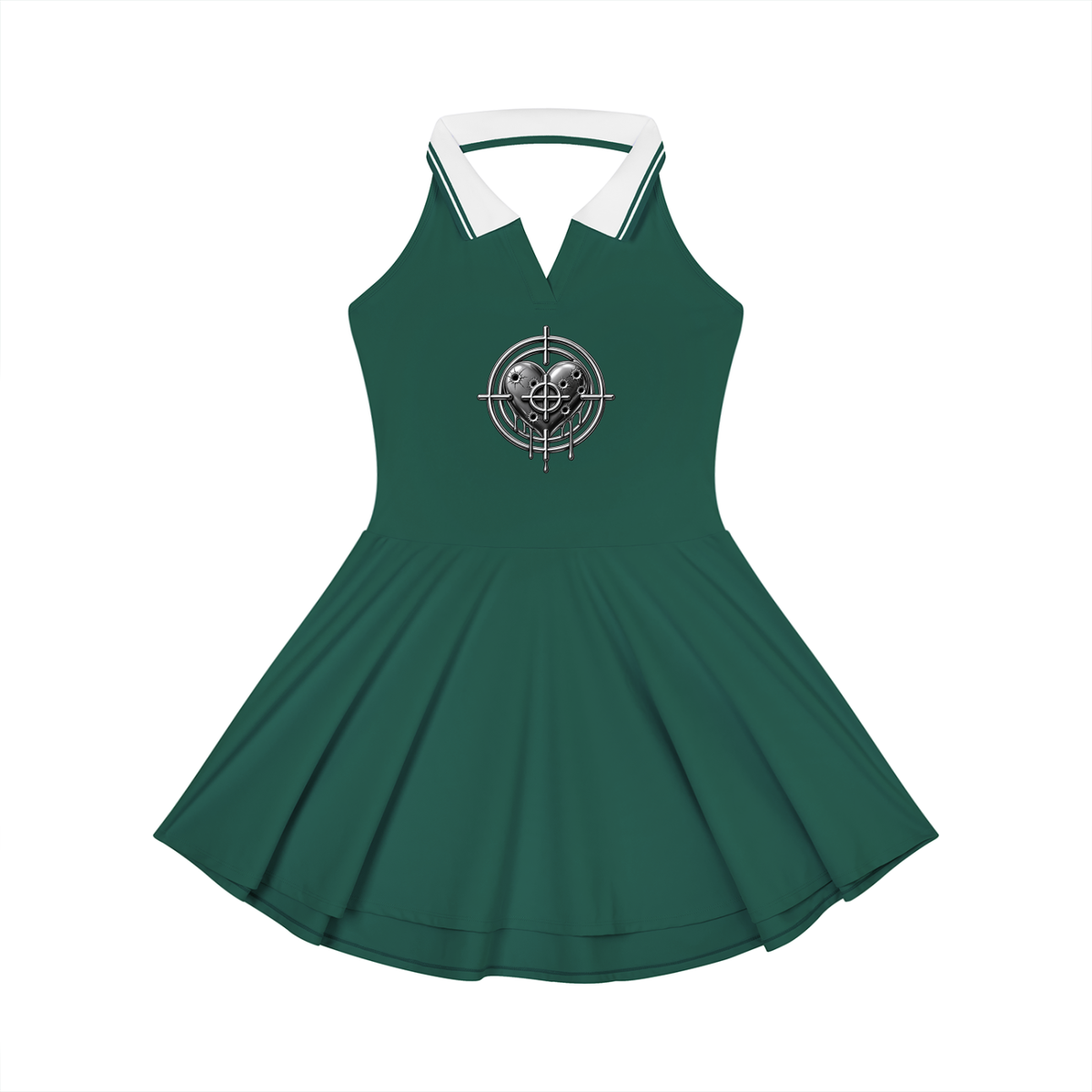 Women's Collared Halter A-Line Tennis Dress
