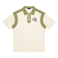 Unisex Color Block Quarter Zip Polo Shirt