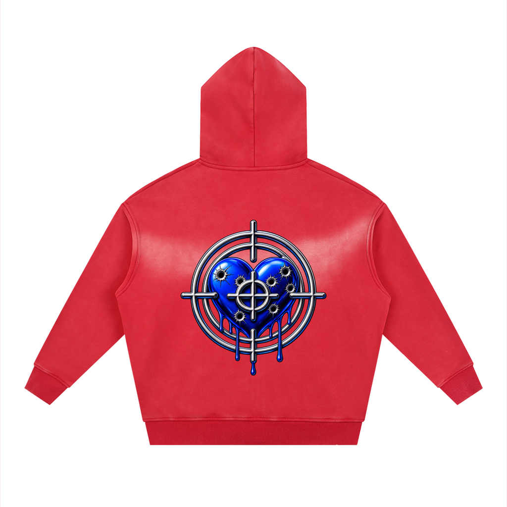 Sunfade Two-way Zipper Boxy Fleece Hoodie