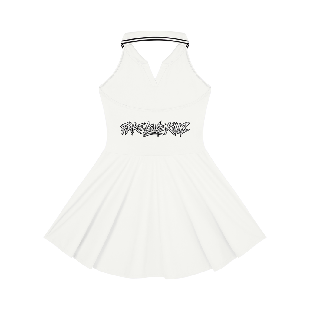 Women's Collared Halter A-Line Tennis Dress