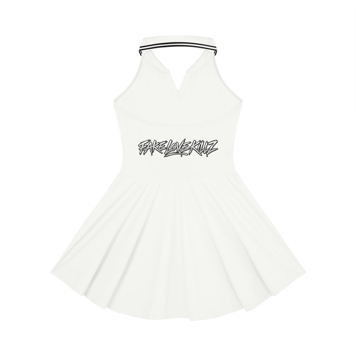 Women's Collared Halter A-Line Tennis Dress