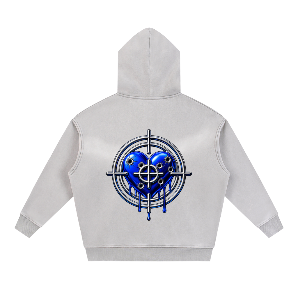 Sunfade Two-way Zipper Boxy Fleece Hoodie