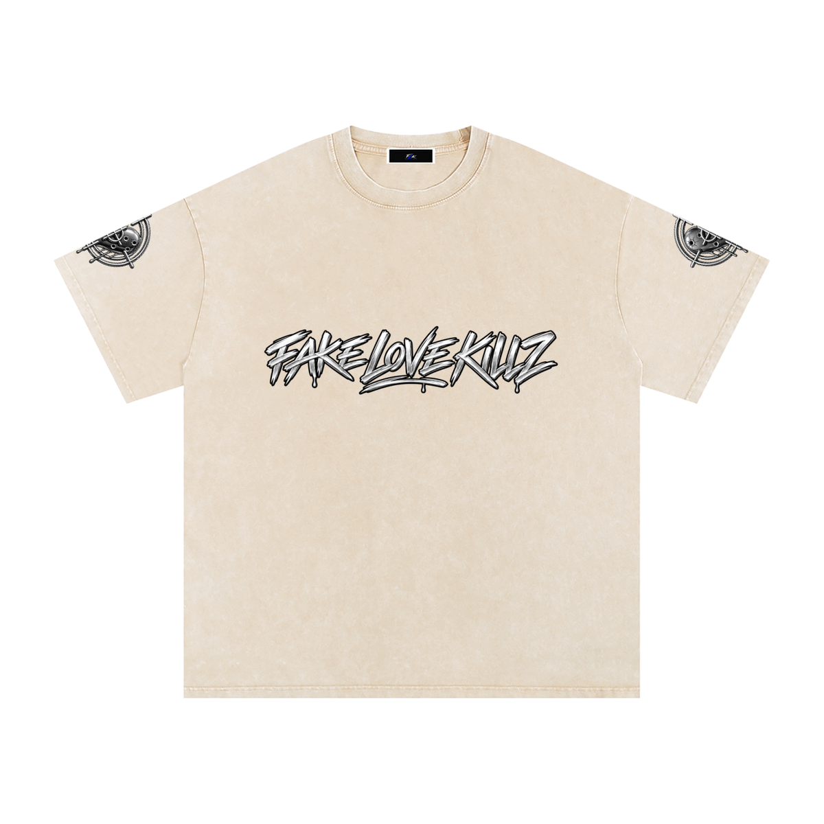 Snow Washed Oversized Cotton T-Shirt
