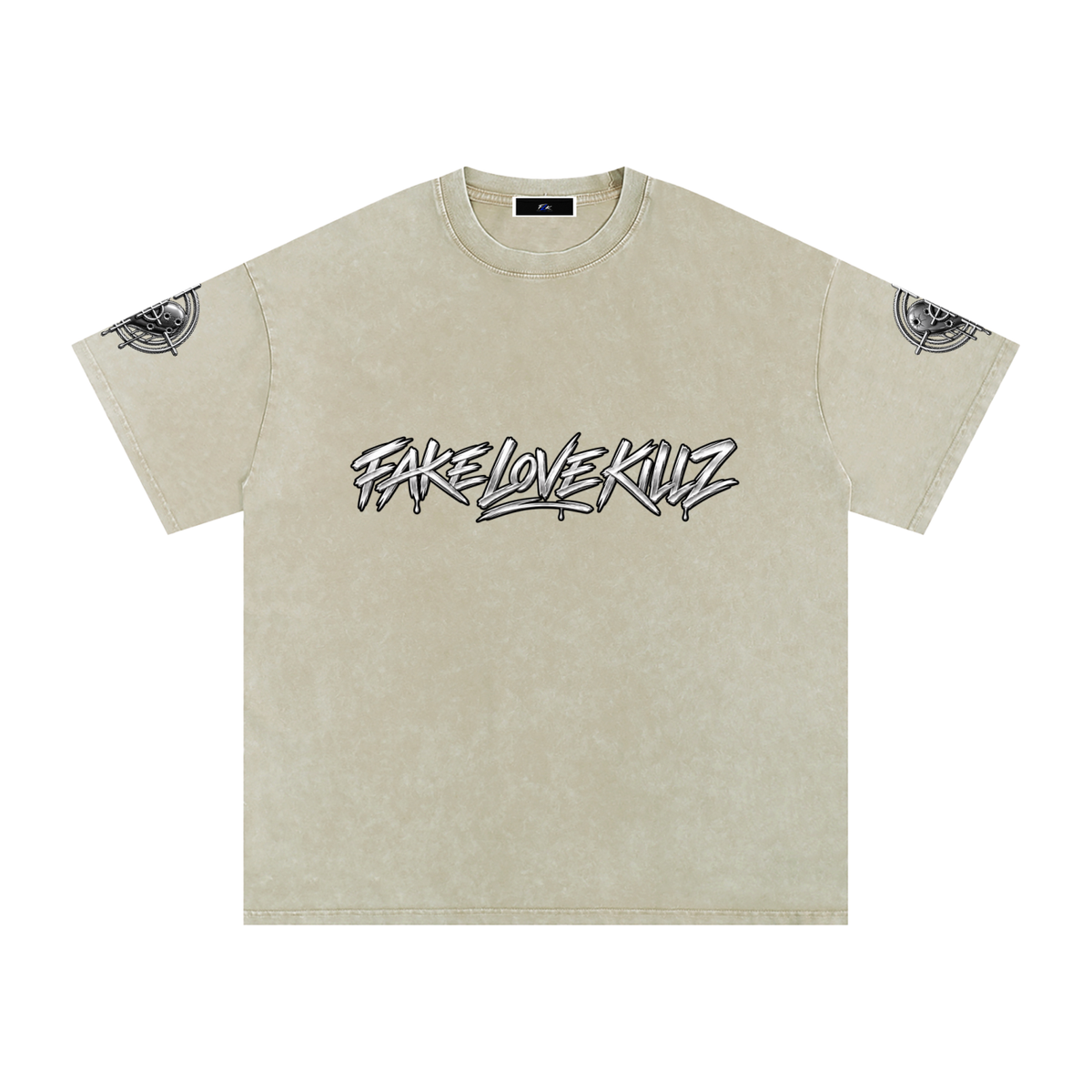 Snow Washed Oversized Cotton T-Shirt