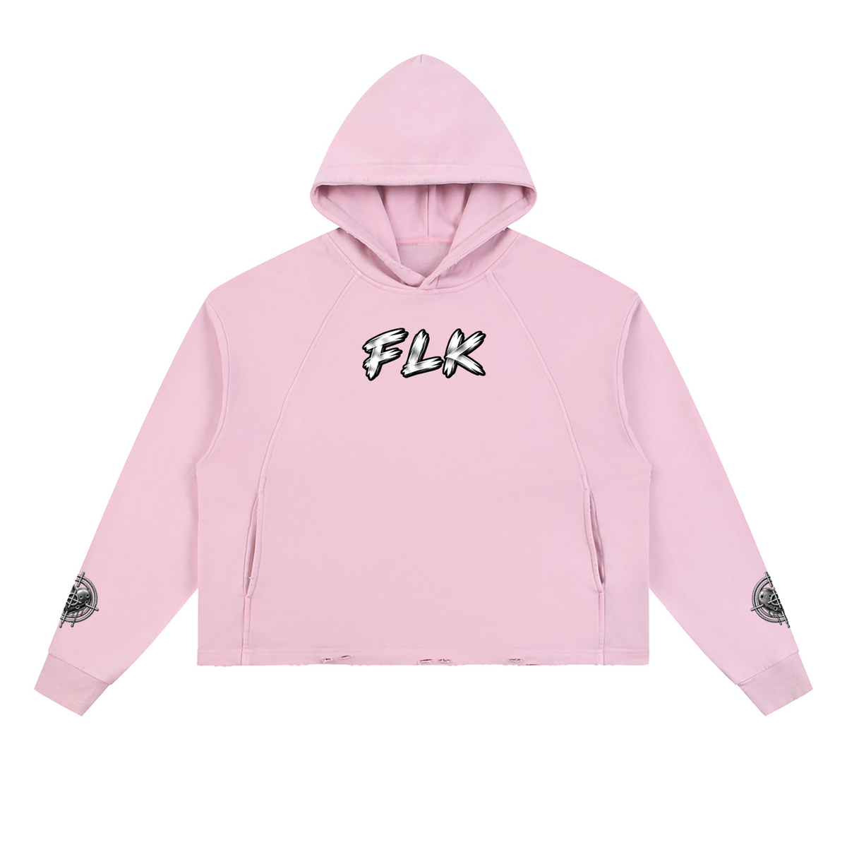 Vintage Washed Frayed-Hem Hoodie