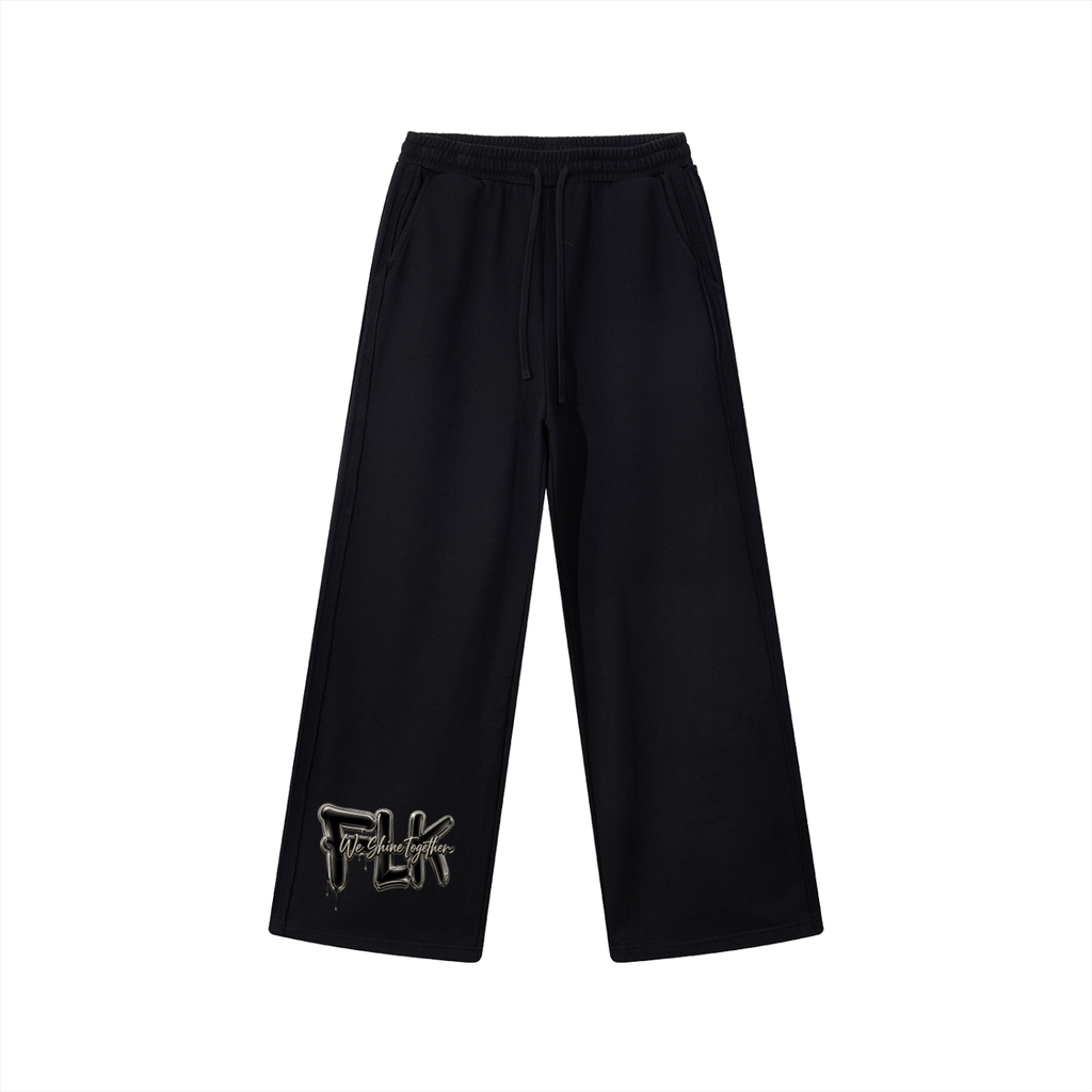 Shine Together Tape Straight-Leg Sweatpants