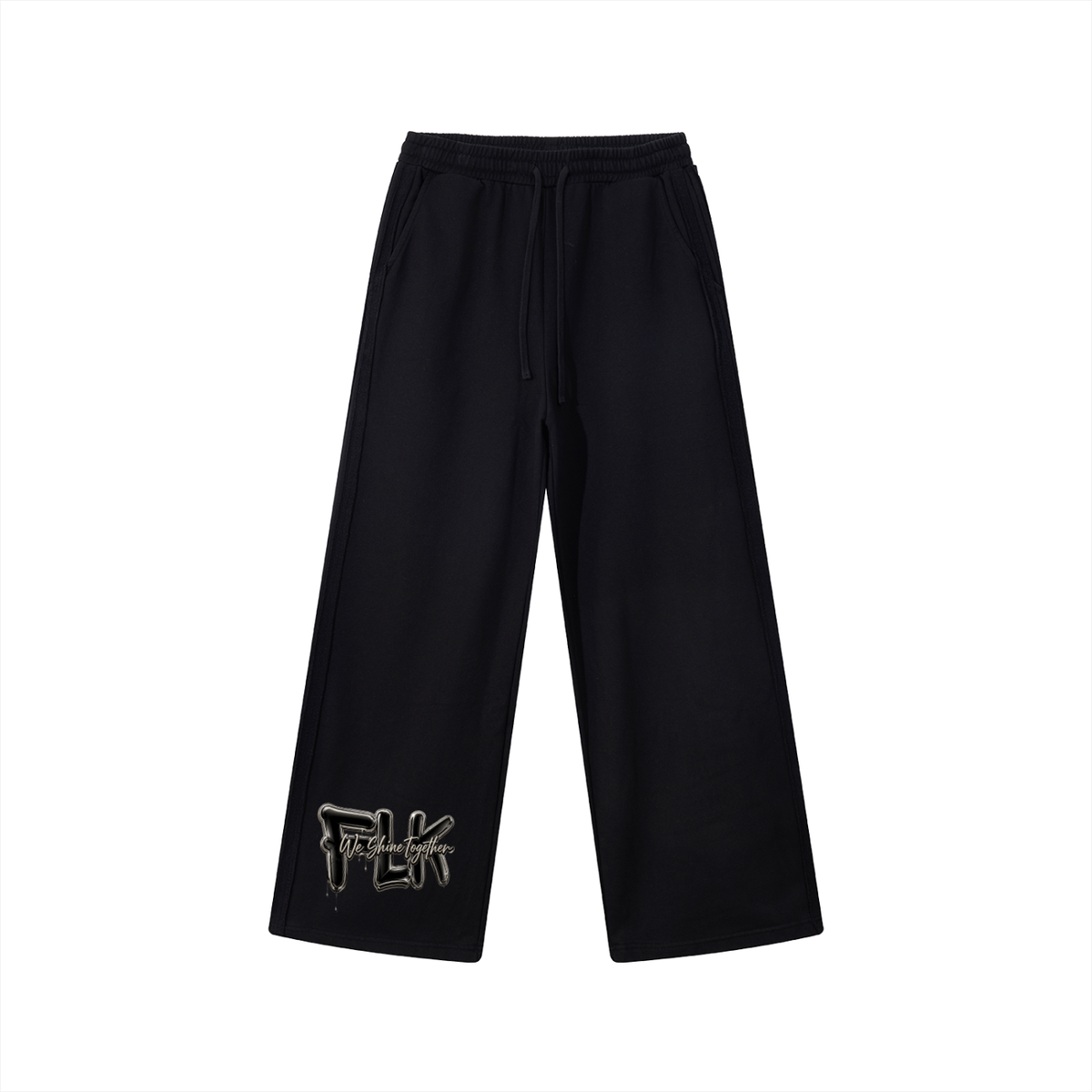 Shine Together Tape Straight-Leg Sweatpants