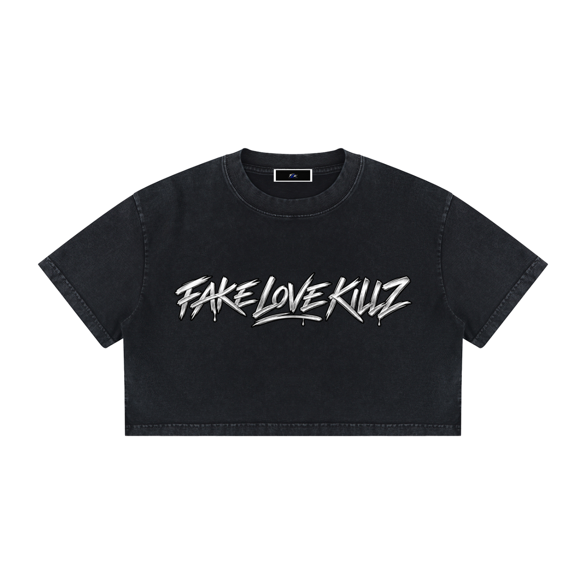 Women's Mineral Wash Cotton Crop T-Shirt