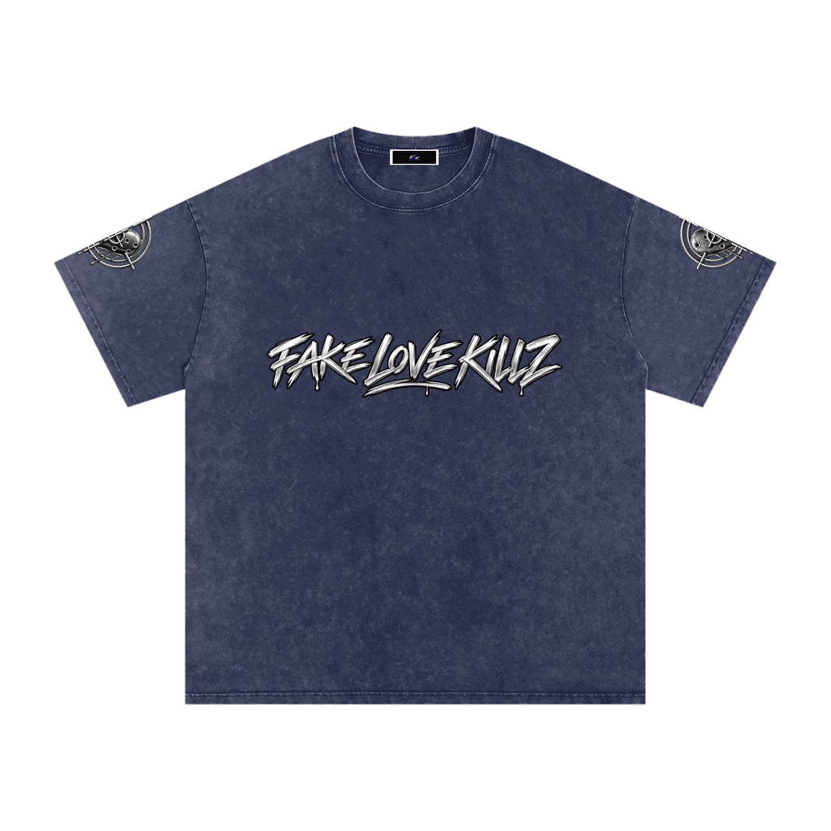Snow Washed Oversized Cotton T-Shirt