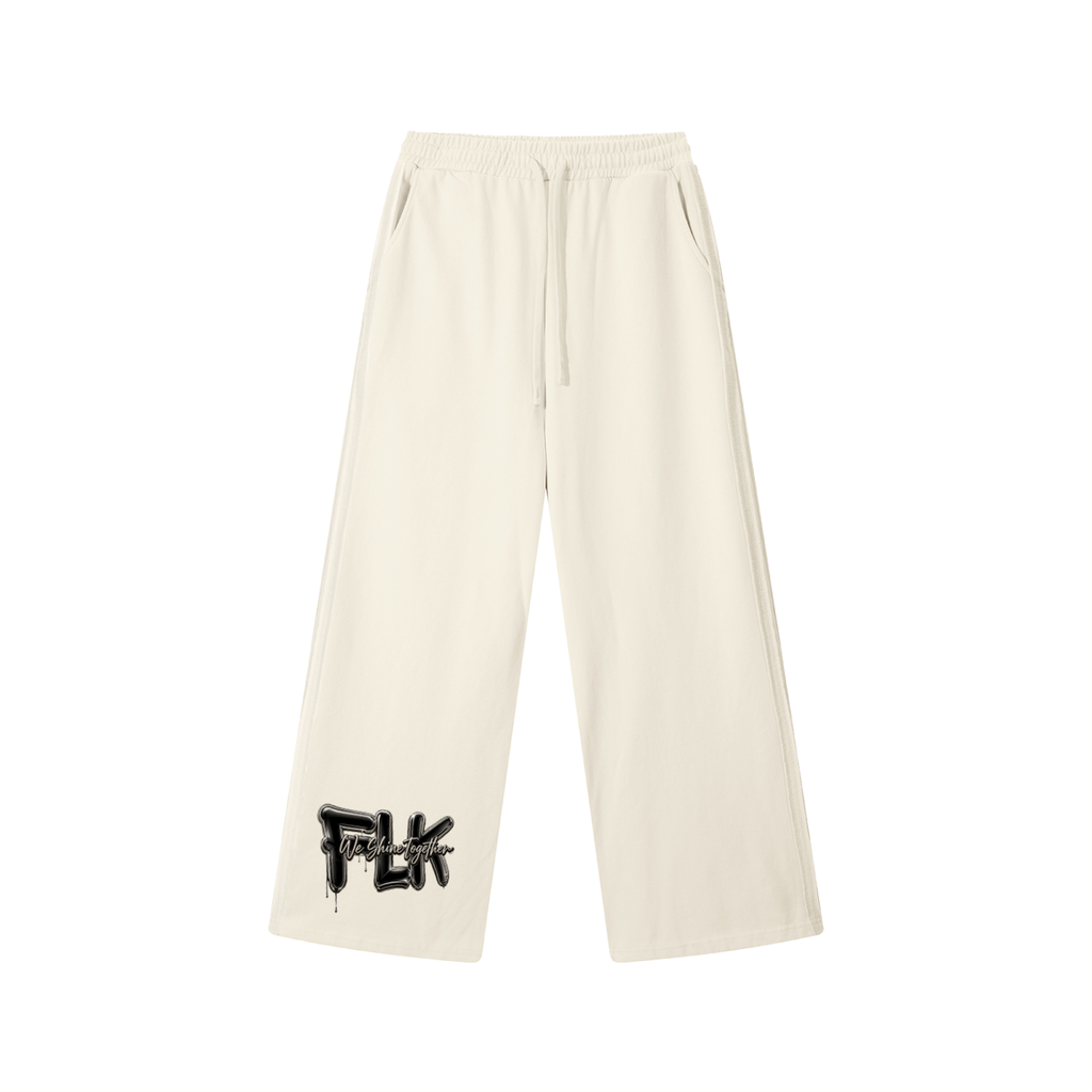 Shine Together Tape Straight-Leg Sweatpants