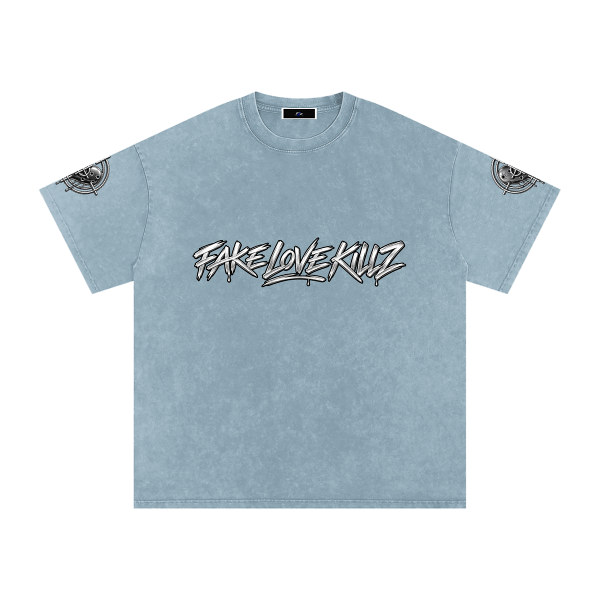 Snow Washed Oversized Cotton T-Shirt