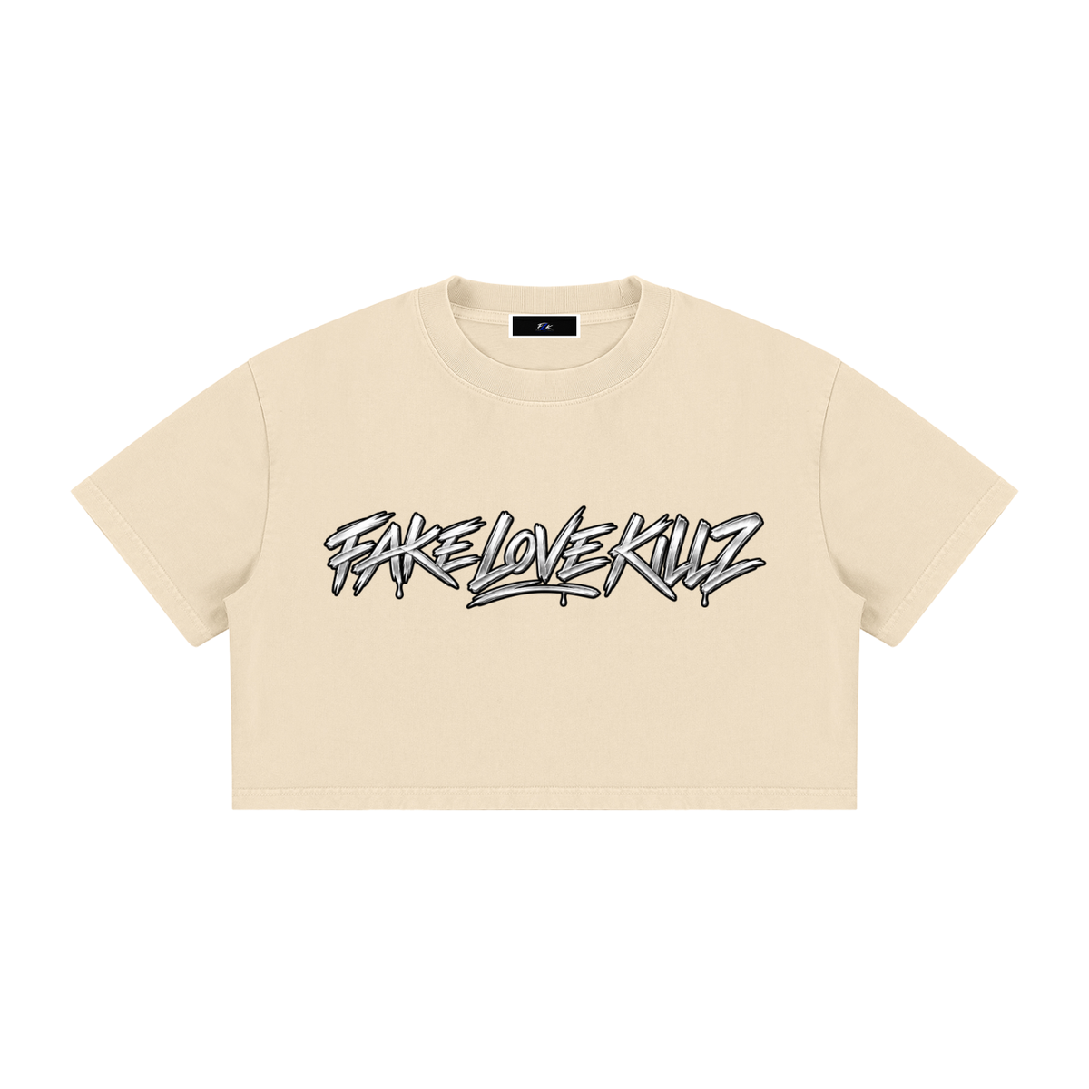 Women's Mineral Wash Cotton Crop T-Shirt